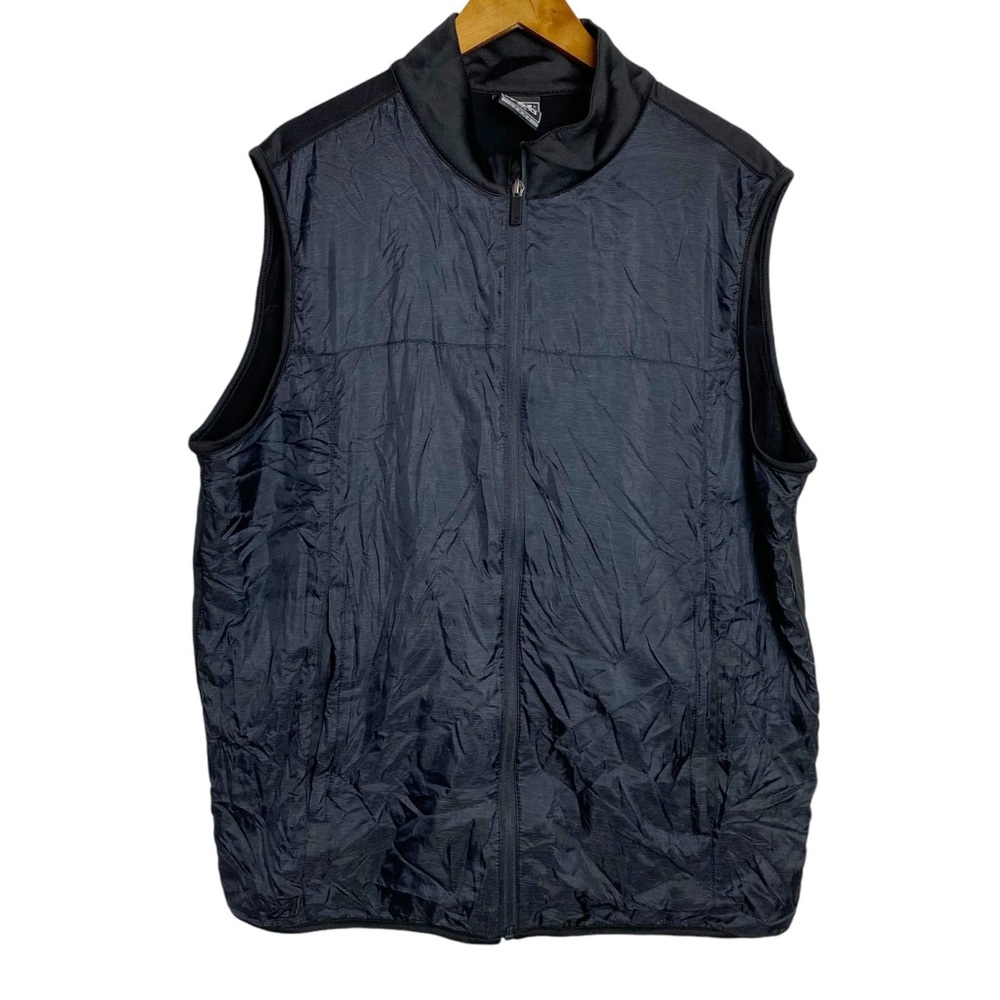 Ahead USA Classics Mens Zippered Golf Vest in Black NWT